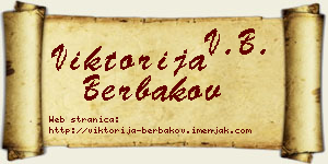Viktorija Berbakov vizit kartica